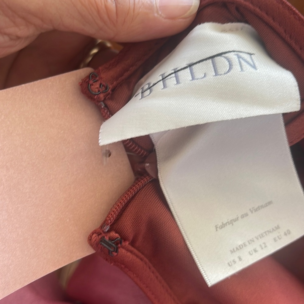 BHLDN Cali Satin Cowl-Neck Midi Slip DressI - Picture 4 of 4
